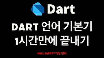 [무료 프로그래밍 강의] 1시간만에 끝내는 Dart언어 기본기