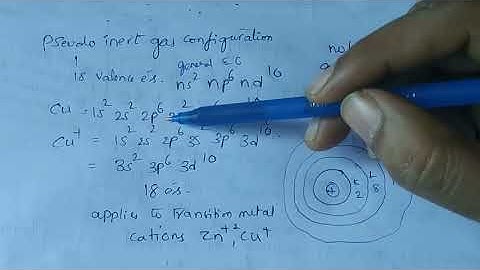 pseudo noble gas configuration explanation in telugu