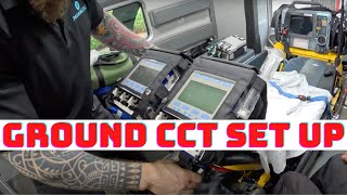 How to set up your stretcher with IV Pumps, Ventilator, Monitor for Critical Care Transport CCT