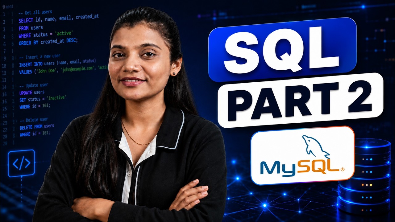 Free SQL Full Course 2026 | Basics to Advanced | Part 2 - YouTube
