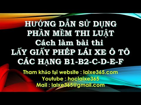 Video Phần mềm thi Luật lái ô tô 600 câu b2 b1 c d e - Mẹo... - YouTube