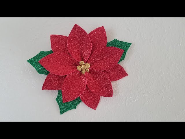 FLOR DE PASCUA con foami - YouTube flor-de-pascua-con-foami-youtube