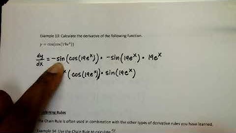 MATH 2115 (Calculus I) Section 3.7 The Chain Rule Part 2