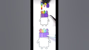 Sprunki Number Block Phase 4 7+8 [Fan] MixedPuzzle Paper Craft #shortsvideo #numberblocks #challenge