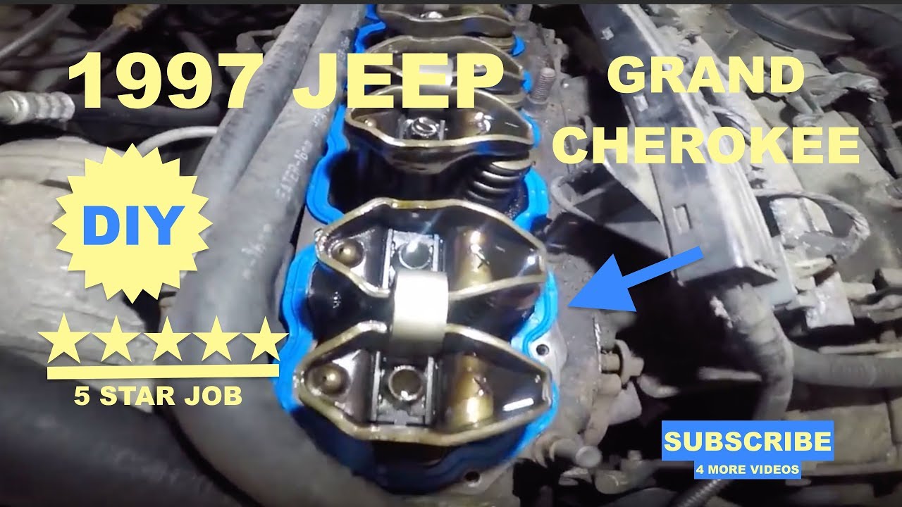 How to replace valve cover gasket on 1997 Jeep Grand Cherokee - YouTube
