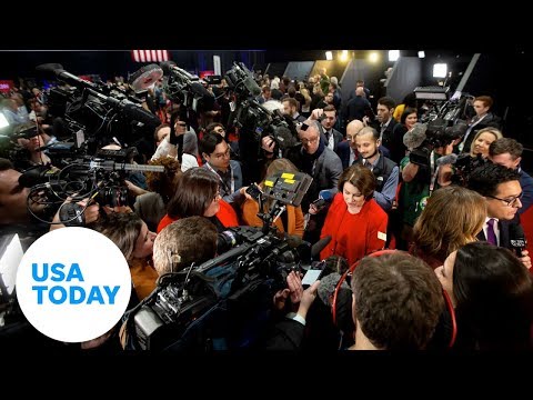 Behind the scenes look of the CNN/Des Moines Register Debate spin room | USA TODAY