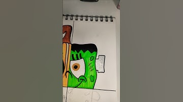 Drawing SpongeBob in 4 different styles with posca markers #draw #short