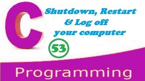 C program to shutdown, restart and log off your computer