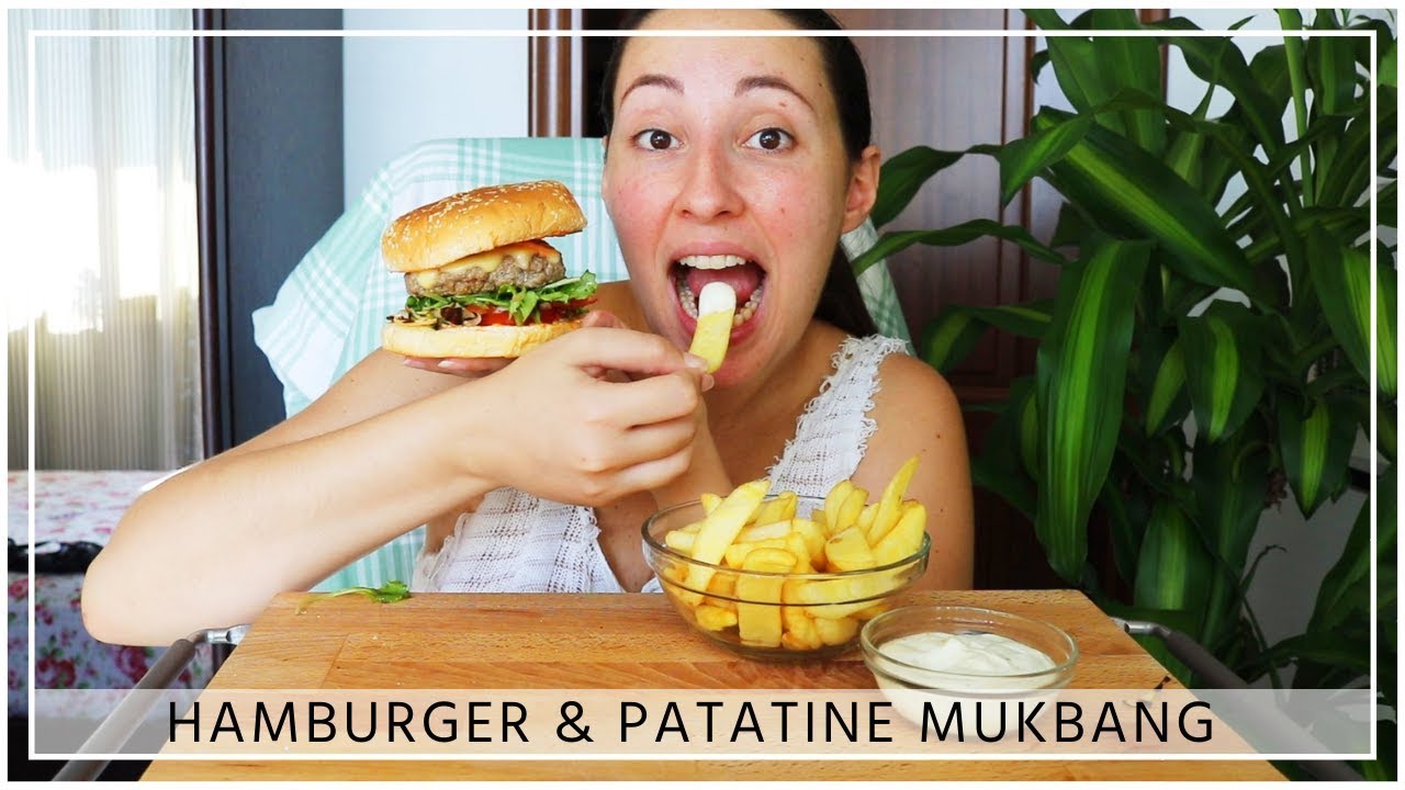SUPER HAMBURGER MUKBANG EATING SHOW ITA #10 - FANTASTICO!