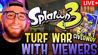SPLATOON 3 LIVE TURF WAR WITH VIEWERS AND FRIENDS! Giving Away 1 Copy of Splatoon 3 Tonight!