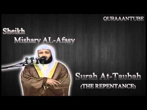 Mishary al-afasy Surah AL-Taubah ( full ) with audio english translation