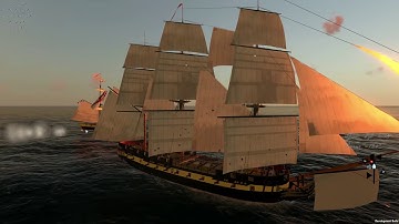 The Weather Gage - Naval Combat 9 pdr Frigate vs Brig