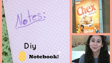 Diy Notebook From a Cereal Box ~ Easy Project!