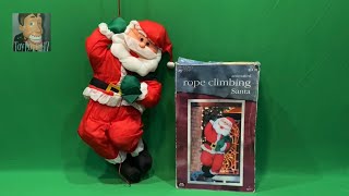 Gemmy 2003 Animated Rope Climbing Santa - Jingle Bells