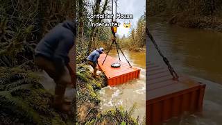 They Turned a Shipping Container Into an Underwater House 🤯 #construction #tinyapartment #tinyliving