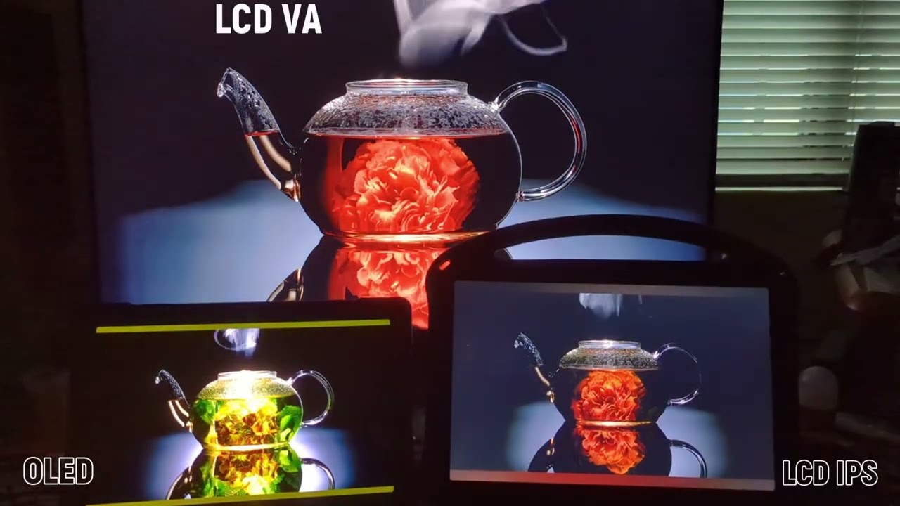 OLED, IPS и VA — видеопример