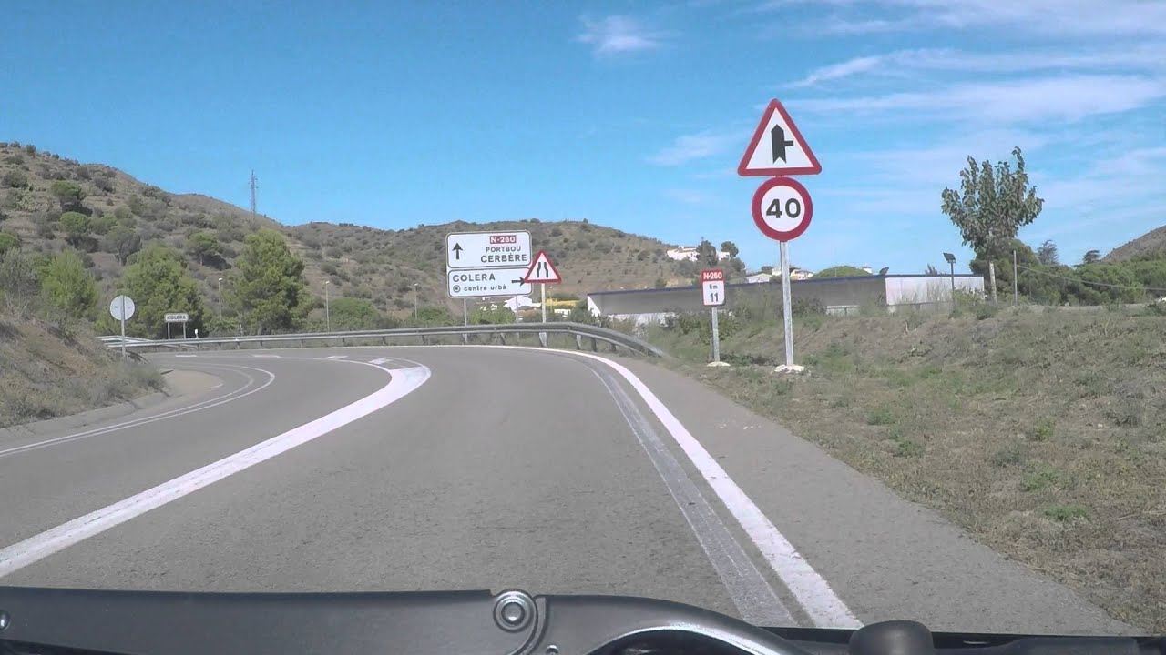 N260/D914 Spain to France via Med Coast Road - video 1