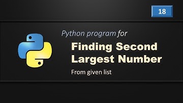 Second Largest Number From List | Coding Questions in Python | Python Interview Questions