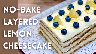 No-Bake Layered Lemon Cheesecake | Easy Dessert Ideas screenshot 2