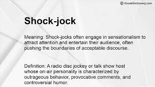Shock-jock Meaning