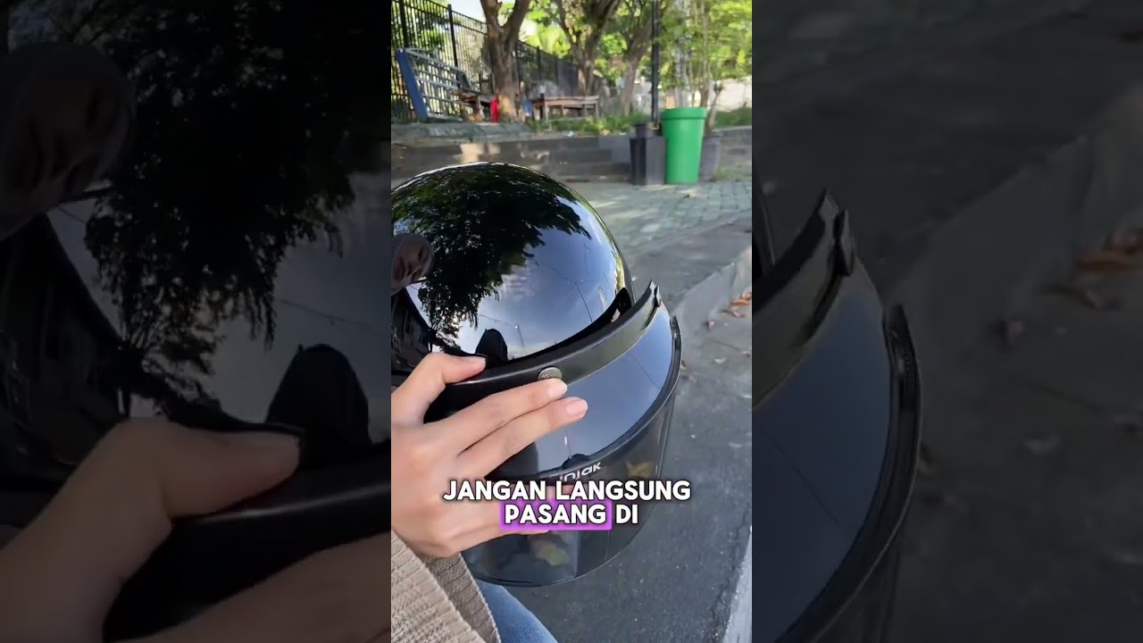 Cara pasang kaca di helm bogo
