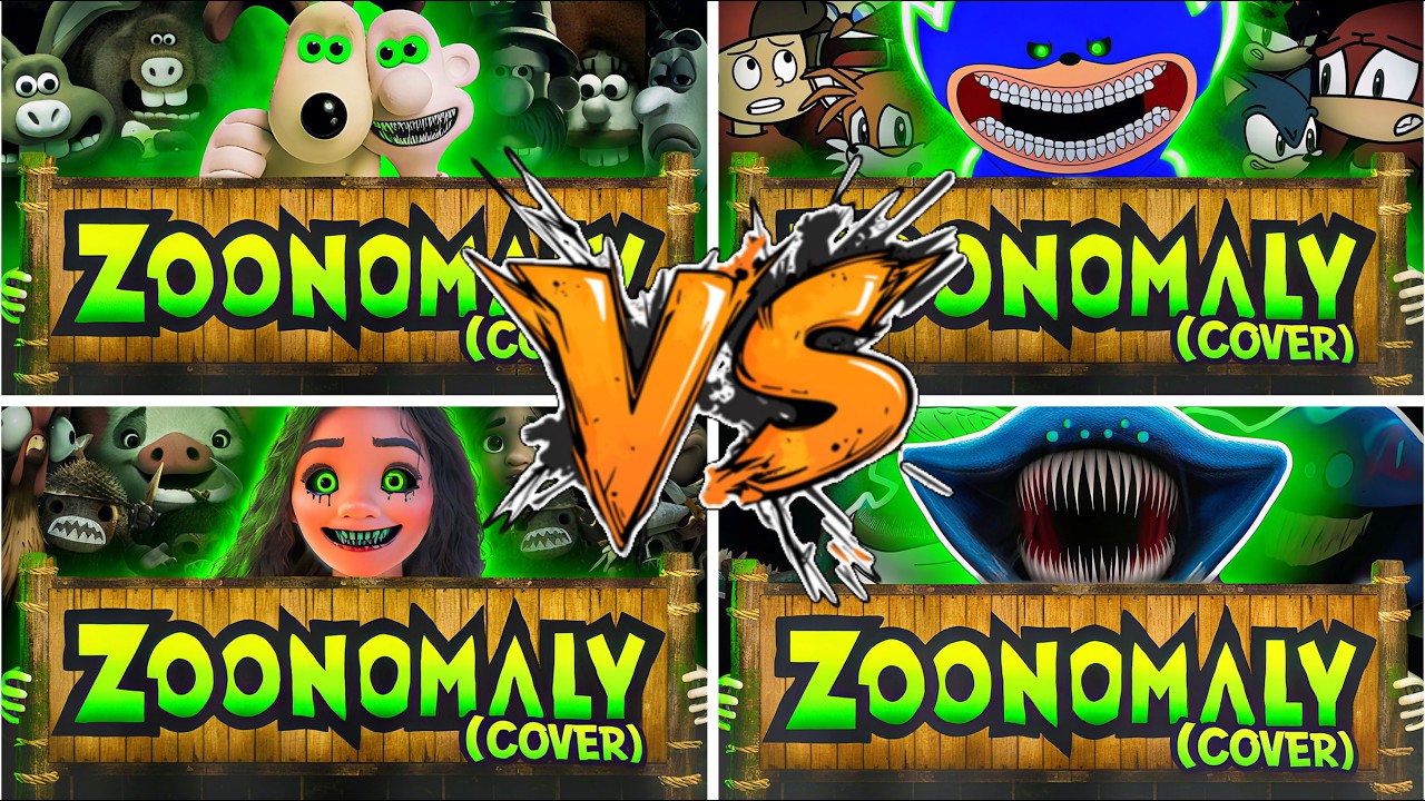 Zoonomaly Theme Song - SHIN SONIC 🆚 WALLACE & GROMI 🆚 MOANA 2 🆚 EL GRAN MAJA  - Spinning Hop