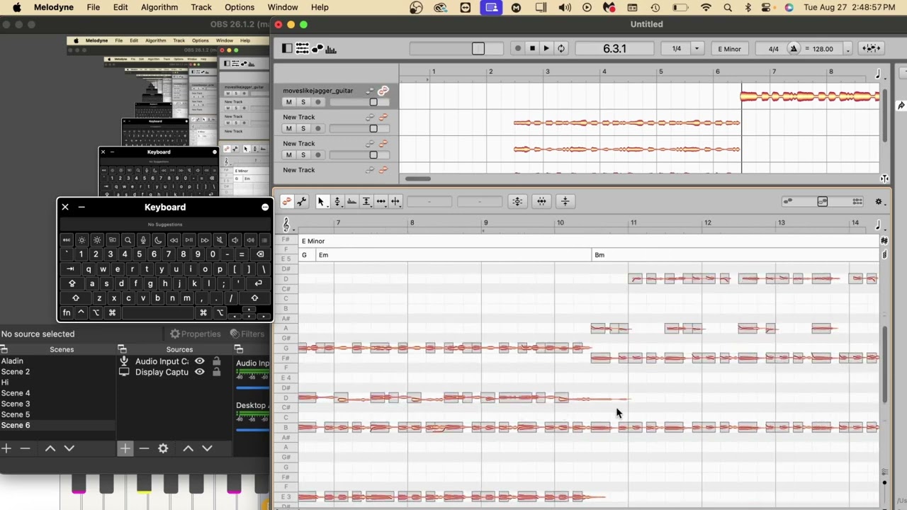 separating guitar chords in Melodyne
