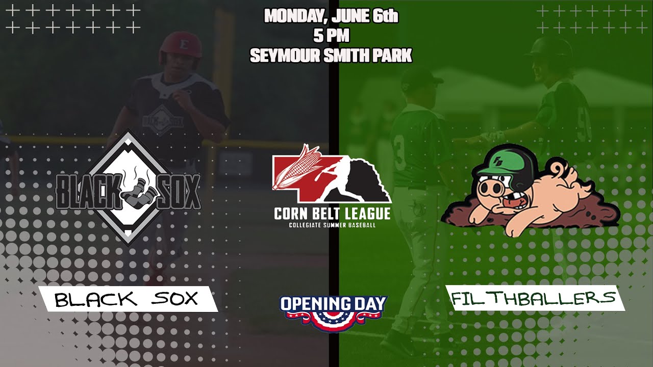 Black Sox vs Filthballers Corn Belt League Opening Day YouTube