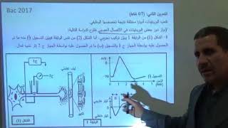 حل تمرين بكالوريا في الاتصال العصبي باك 2017