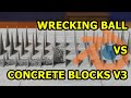 Wrecking Ball on Chain vs Concrete Blocks V3