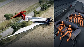 Dummy vs PLANE CRASH In BEAMNG