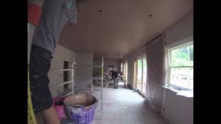 Skimming 65 square meter ceiling time lapse
