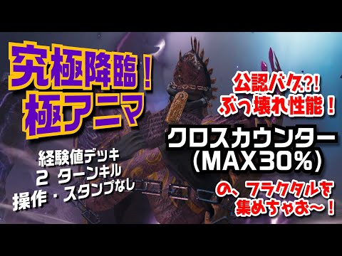 【メビウスFF】極アニマ 究極降臨 経験値デッキ 2ターンキル 操作・スタンプなし MobiusFF