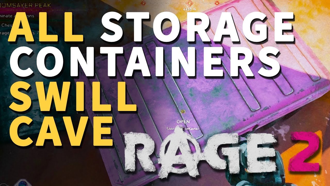 All Swill Cave Storage Containers Rage 2 Locations YouTube