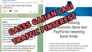 Gajian lagi dari traffic pinteres, bangun akun pinterest siap cuannnnnn~