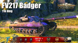 FV217 Badger, 11K Damage, 7 Kills, Fjords - World of Tanks