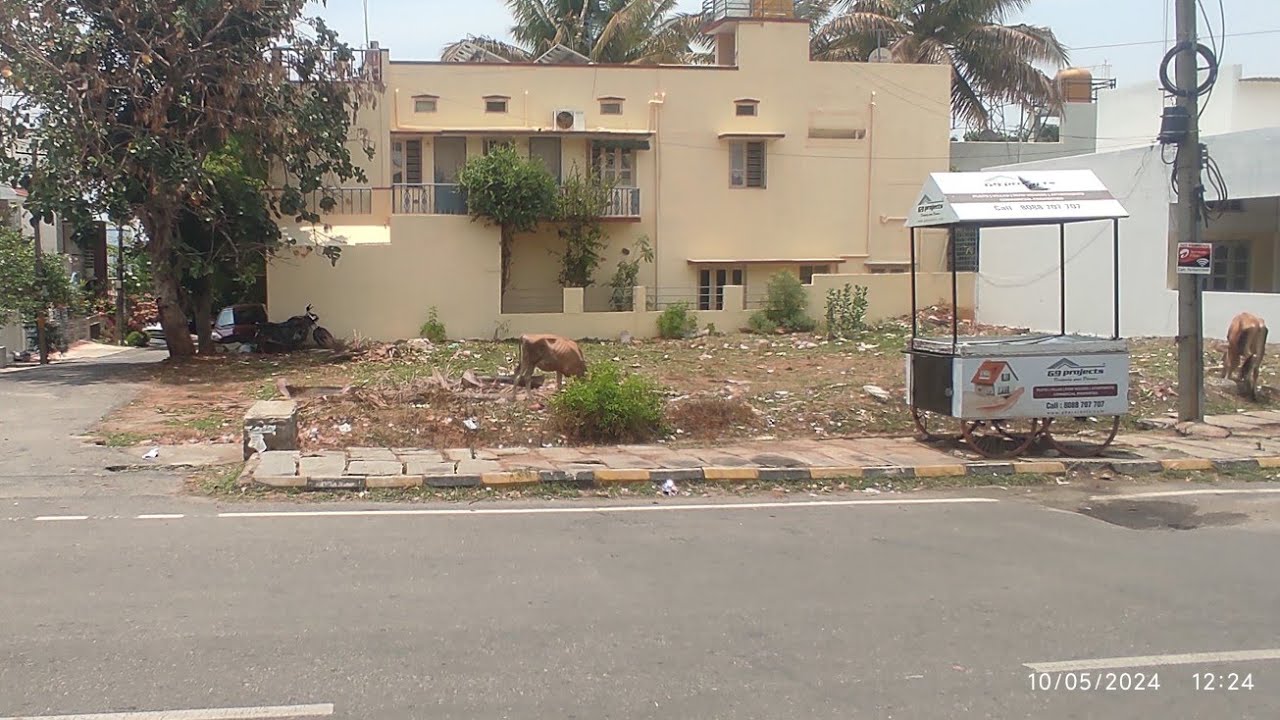 50x60 Commercial Land for rent,West North Corner Face at Lakshmikanth Nagar,Hebbal 2nd Stage