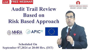 Audit Trail Review Based on Risk Based Approach       #mhra #fda #apic #eugmp