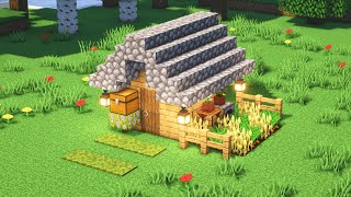 Minecraft Simple First Night Survival House Tutorial - Minecraft House Tutorial
