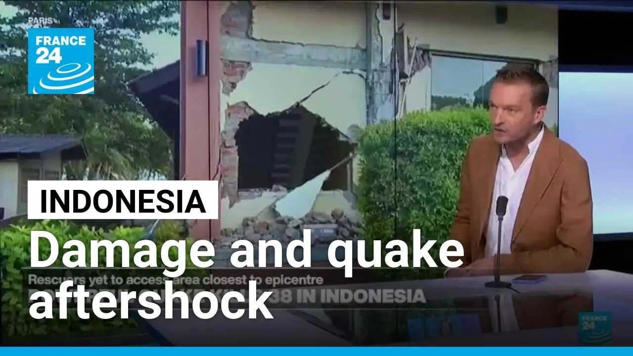 Indonesia hit by earthquake aftershock as rescuers search for survivors • FRANCE 24 English