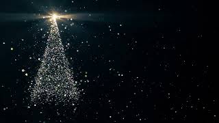 Twinkling Stars Falling Like Snow | Rotating Christmas Tree Animation