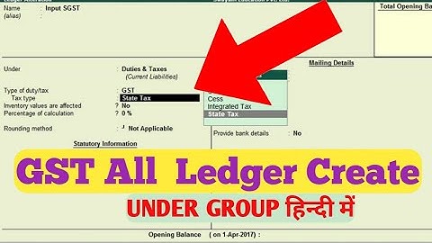 Creating GST Ledger ( CGST, SGST, CESS ) in Tally ERP | TELLY MORE TECH | HOW TO | ,gst ledger