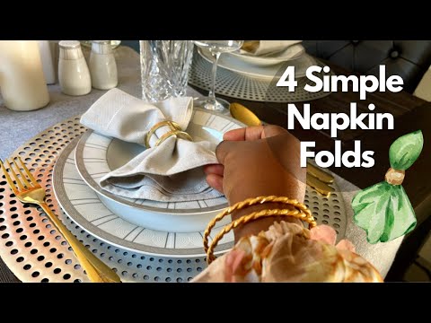Double Napkin Fold With Ring - YouTube