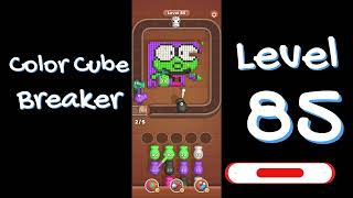 Color Cube Breaker Level 85 Gameplay 🎮 | Smash Cubes Puzzle Game | Go Answer