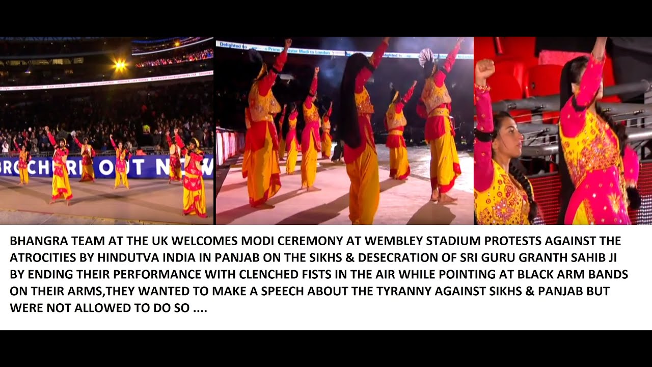 VP Bhangra's Black Armband Protest Modi At Wembley Stadium 