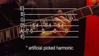 Learn ten really easy rock guitar riffs (with tab) HD chords