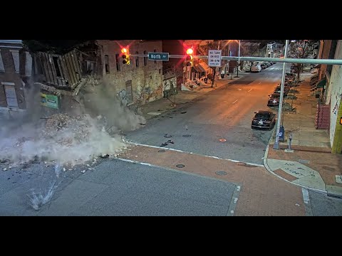 Video shows fatal crash, building collapse in East Baltimore