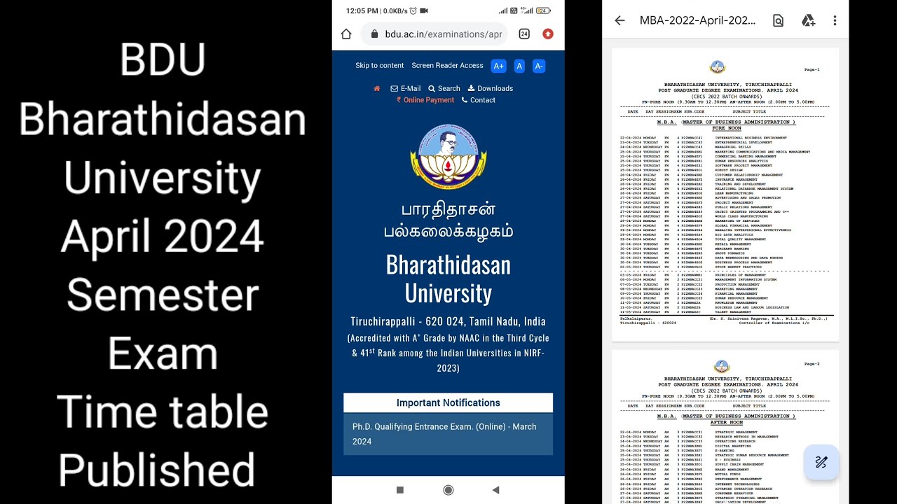 BDU Bharathidasan University April 2024 Semester Exam Time Table bdu-bharathidasan-university-april-2024-semester-exam-time-table