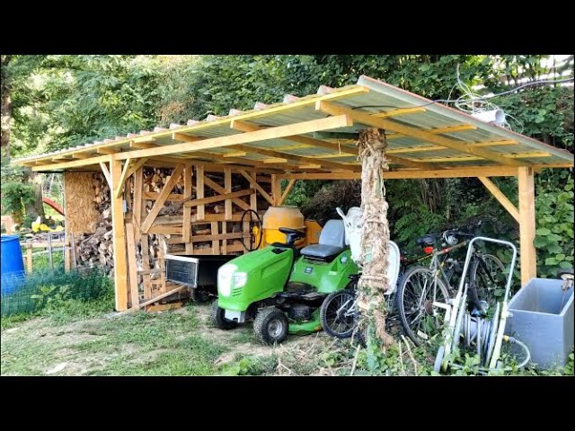 2013-09 Construction d'un abri à bois de chauffage - Vidéo Dailymotion