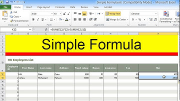 Advanced Excel 2010 Video 9 Simple formula (Mr.Ahmed Hafez)